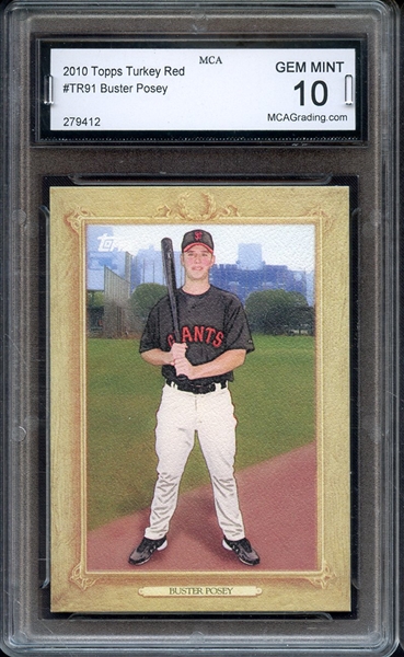 2010 TOPPS TURKEY RED TR91 BUSTER POSEY MCA 10