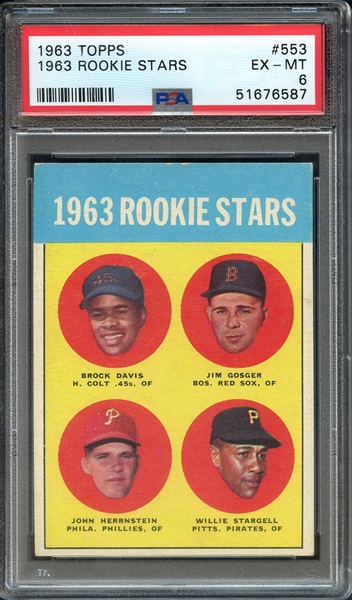 1963 TOPPS 553 1963 ROOKIE STARS PSA EX-MT 6