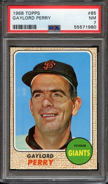 1968 TOPPS 85 GAYLORD PERRY PSA NM 7