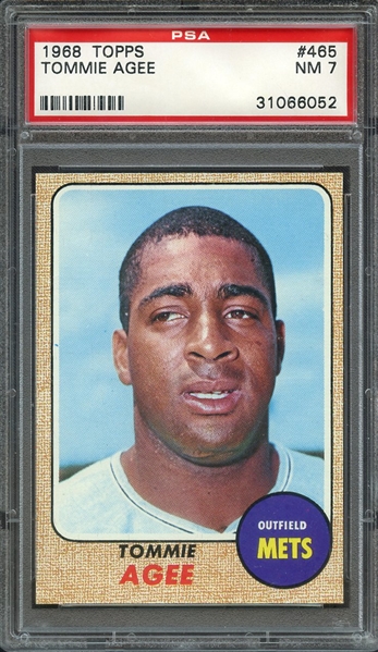 1968 TOPPS 465 TOMMIE AGEE PSA NM 7