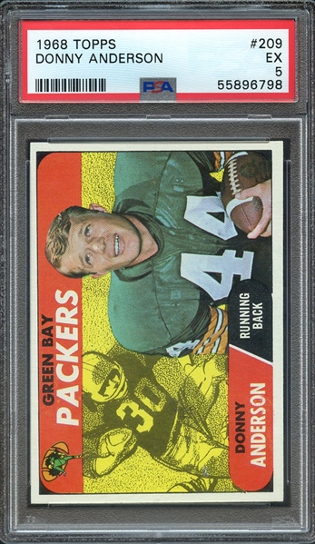 1968 TOPPS 209 DONNY ANDERSON PSA EX 5