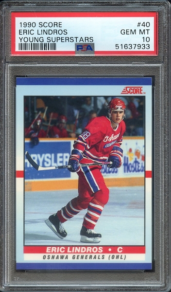 1990 SCORE YOUNG SUPERSTARS 40 ERIC LINDROS YOUNG SUPERSTARS PSA GEM MT 10