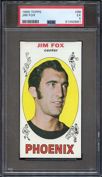 1969 TOPPS 88 JIM FOX PSA EX 5