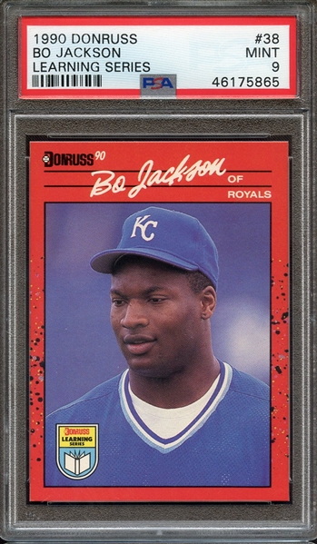 1990 DONRUSS LEARNING SERIES 38 BO JACKSON LEARNING SERIES PSA MINT 9