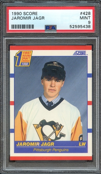 1990 SCORE 428 JAROMIR JAGR  PSA MINT 9