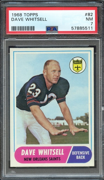 1968 TOPPS 82 DAVE WHITSELL PSA NM 7