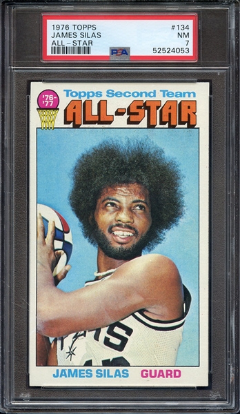 1976 TOPPS 134 JAMES SILAS ALL-STAR PSA NM 7