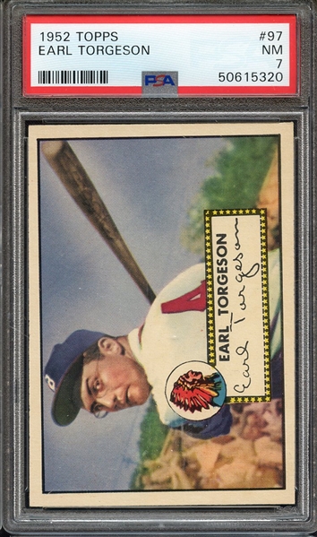 1952 TOPPS 97 EARL TORGESON PSA NM 7