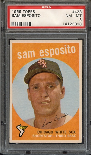 1959 TOPPS 438 SAM ESPOSITO PSA NM-MT 8