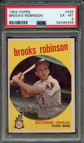 1959 TOPPS 439 BROOKS ROBINSON PSA EX-MT 6