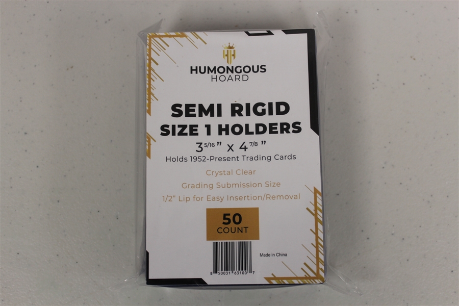 (50) Humongous Hoard Semi Rigid Size 1 Grading Submission 3 5/16 x 4 7/8