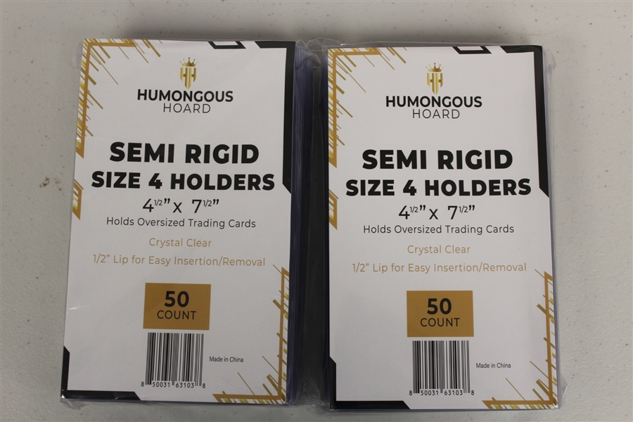(100) Humongous Hoard Semi Rigid Size 4 Tall Boys Oversize 4 1/2 x 7 1/2