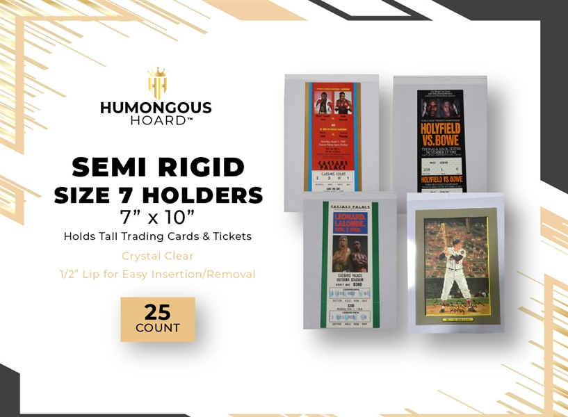 (50) Humongous Hoard Semi Rigid Size 7 Cabinet T3 Postcard Oversize 7 X 10