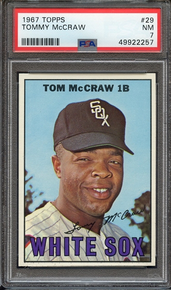 1967 TOPPS 29 TOMMY McCRAW PSA NM 7