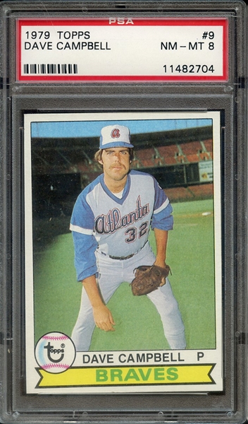 1979 TOPPS 9 DAVE CAMPBELL PSA NM-MT 8