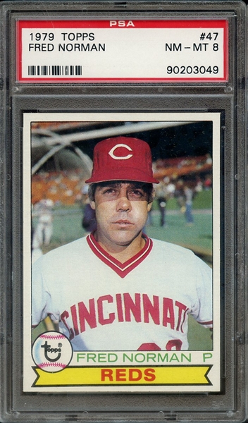 1979 TOPPS 47 FRED NORMAN PSA NM-MT 8