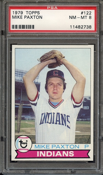 1979 TOPPS 122 MIKE PAXTON PSA NM-MT 8