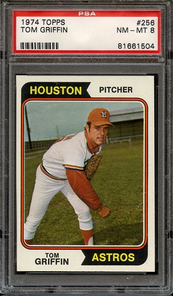 1974 TOPPS 256 TOM GRIFFIN PSA NM-MT 8