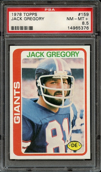 1978 TOPPS 159 JACK GREGORY PSA NM-MT+ 8.5