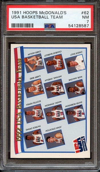1991 HOOPS McDONALD'S 62 USA BASKETBALL TEAM PSA NM 7