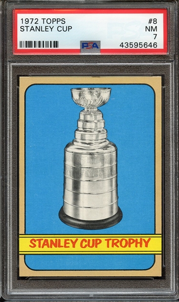 1972 TOPPS 8 STANLEY CUP PSA NM 7