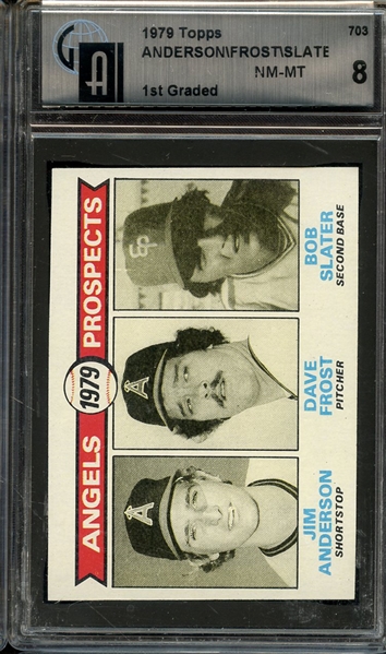 1979 TOPPS 703 ANGELS PROSPECTS ANDERSON/FROST/SLATER GAI NM-MT 8