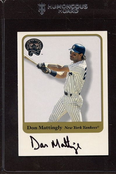 2001 FLEER GREATS OF THE GAME AUTOGRAPH DON MATTINGLY