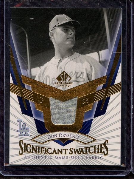 2004 UPPER DECK SIGNIFICANT SWATCHES GAME USED JERSEY DON DRYSDALE