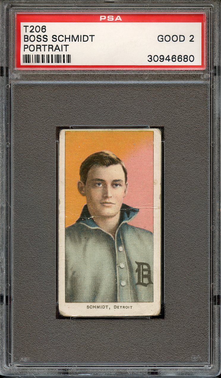 Lot Detail - 1909-11 T206 BOSS SCHMIDT PORTRAIT PSA GOOD 2