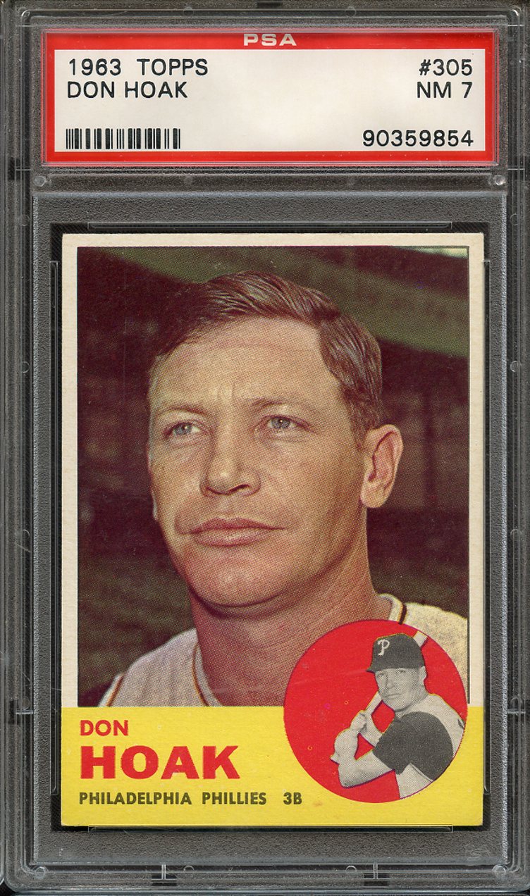 Lot Detail - 1963 TOPPS 305 DON HOAK PSA NM 7