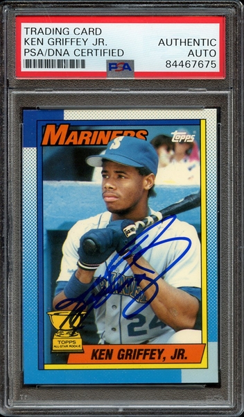 1990 TOPPS TIFFANY 336 SIGNED KEN GRIFFEY JR PSA/DNA AUTHENTIC