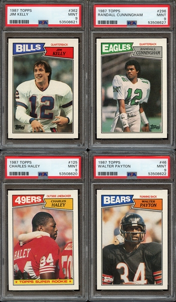 1987 TOPPS FOOTBALL COMPLETE SET W/ 5 GRADED CARDS NM-MT OR BETTER