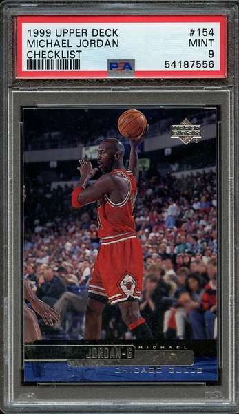 Lot Detail - 1999 UPPER DECK 154 MICHAEL JORDAN CHECKLIST PSA MINT 9