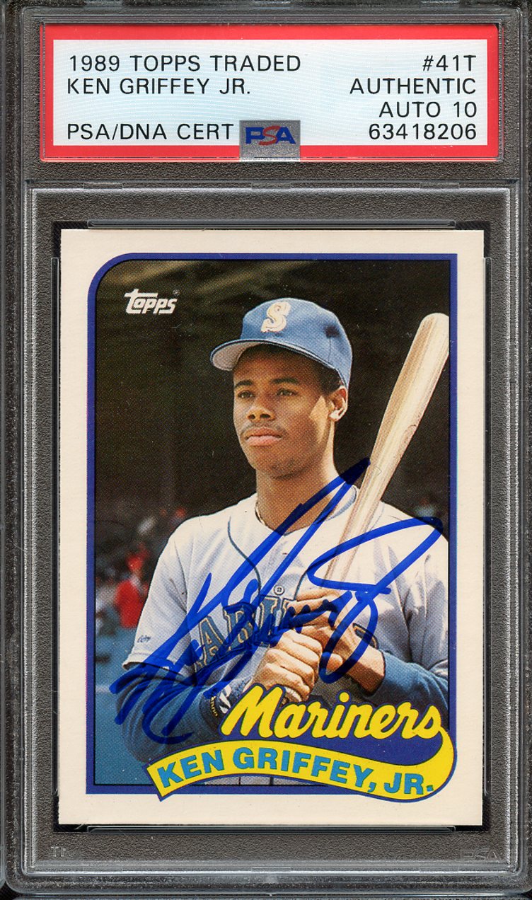 Lot Detail - 1989 TOPPS TRADED 41T SIGNED KEN GRIFFEY JR PSA AUTHENTIC ...