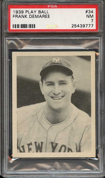 1939 PLAY BALL 34 FRANK DEMAREE PSA NM 7