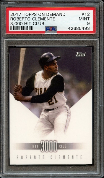 2017 TOPPS ON DEMAND 3,000 HIT CLUB 12 ROBERTO CLEMENTE 3,000 HIT CLUB PSA MINT 9