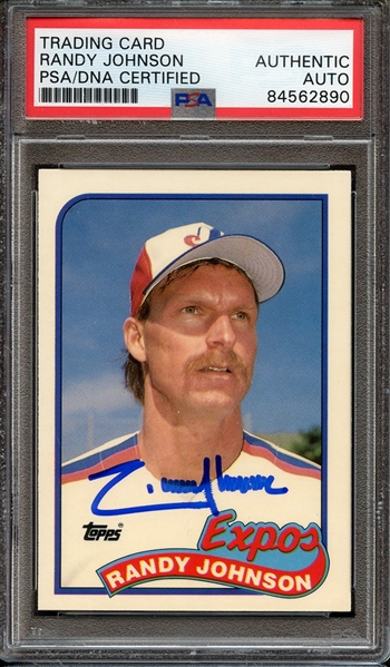 Lot Detail - 1989 TOPPS TIFFANY 647 SIGNED RANDY JOHNSON PSA/DNA AUTO ...