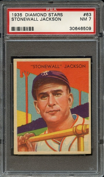 1935 DIAMOND STARS 63 STONEWALL JACKSON PSA NM 7