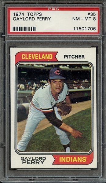1974 TOPPS 35 GAYLORD PERRY PSA NM-MT 8