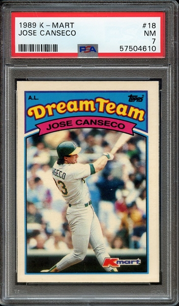 1989 K-MART 18 JOSE CANSECO PSA NM 7