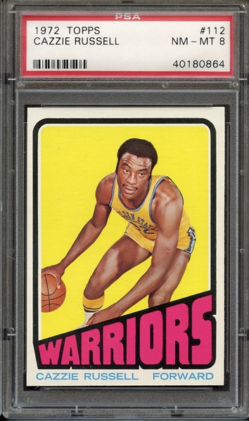 1972 TOPPS 112 CAZZIE RUSSELL PSA NM-MT 8
