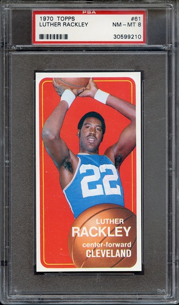 1970 TOPPS 61 LUTHER RACKLEY PSA NM-MT 8