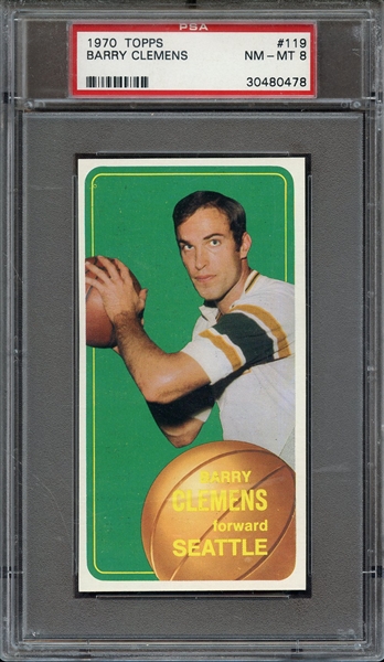 1970 TOPPS 119 BARRY CLEMENS PSA NM-MT 8