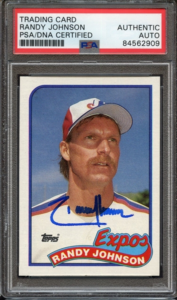 1989 TOPPS 647 SIGNED RANDY JOHNSON PSA/DNA AUTO AUTHENTIC