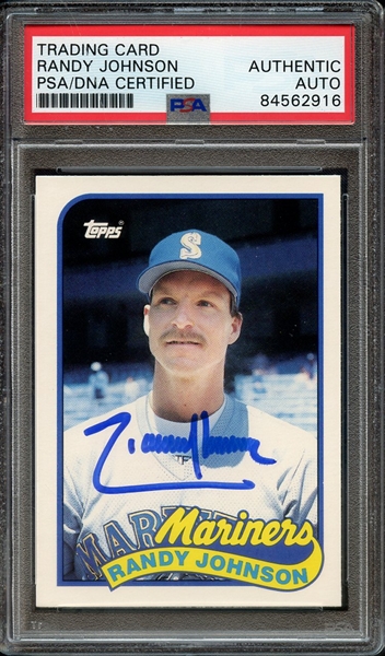 1989 TOPPS TRADED 57T SIGNED RANDY JOHNSON PSA/DNA AUTO AUTHENTIC