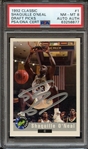 1992 CLASSIC 1 SIGNED SHAQUILLE ONEAL PSA NM-MT 8 PSA/DNA AUTO AUTHENTIC