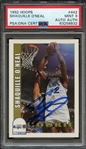 1992 HOOPS 442 SIGNED SHAQUILLE ONEAL PSA MINT 9 PSA/DNA AUTO AUTHENTIC