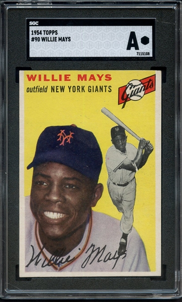 1954 TOPPS 90 WILLIE MAYS SGC AUTHENTIC