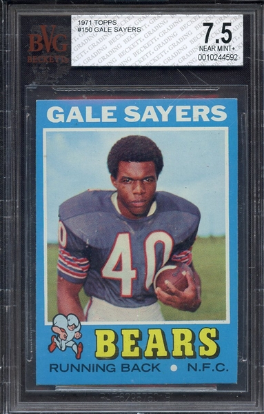 1971 TOPPS 150 GALE SAYERS BVG NM+ 7.5