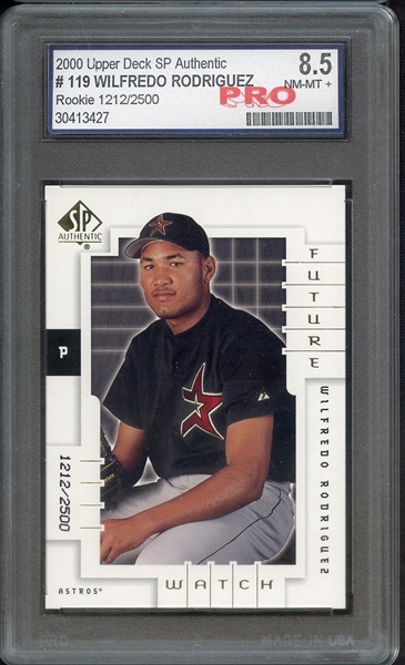 2000 UPPER DECK SP AUTHENTIC 119 WILFREDO RODRIGUEZ PRO 8.5